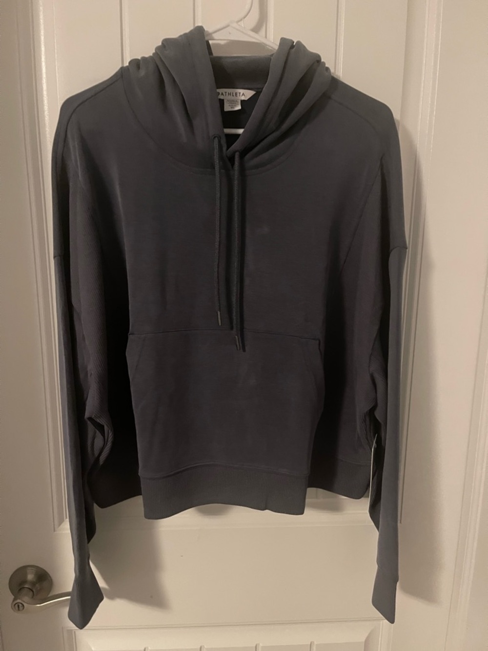 Athleta womens Crewneck Hoodie in Charcoal